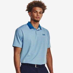 UNDER ARMOUR Blizzard Performance 3.0 Striped Golf Polo Loose Fit XXL
